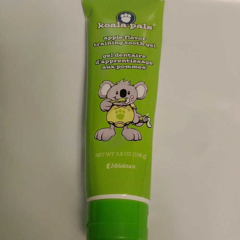 Koala Pals Training TOOTHPASTE Tooth Gel Fluoride-Free Apple FLAVOR Children Kid
